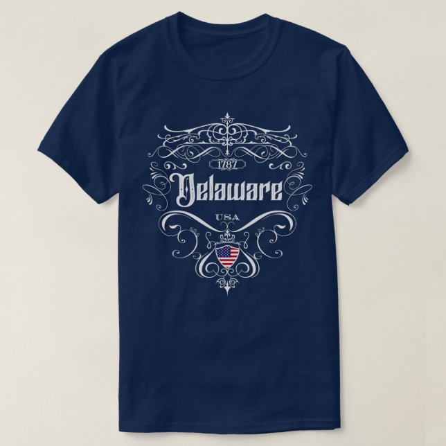 Camiseta Delaware Vintage design 1 (Frente do Design)