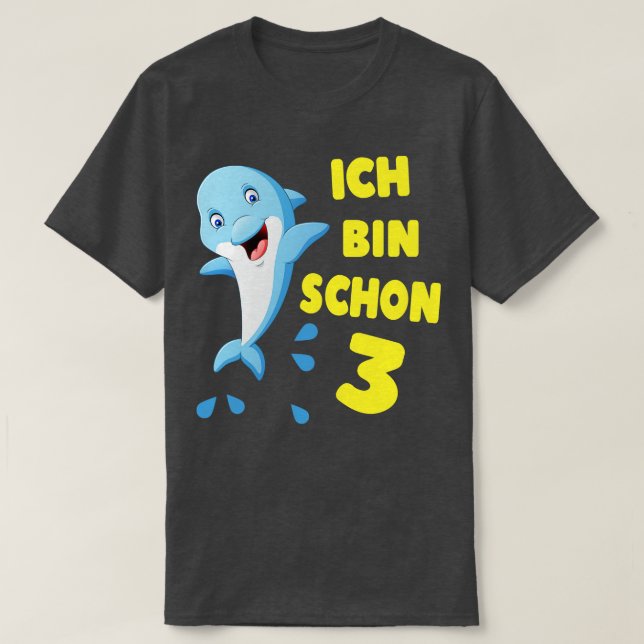 Camiseta Delfim Aniversário Infantil (Frente do Design)