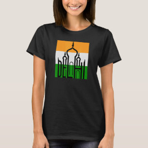 Camiseta Delhi Índia Silhouette Taj Mahal Souvenir India Fl