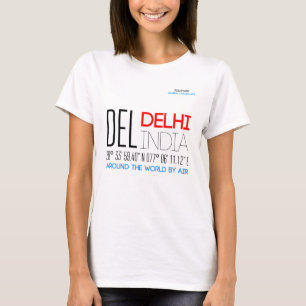 Camiseta Delhi, Índia Text Art