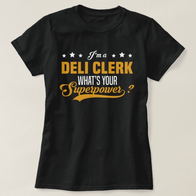 Camiseta Deli Clerk (Frente do Design)