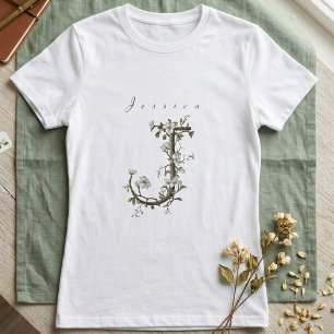 Camiseta Delicado & Chic "J": Monograma de Jasmim Suave