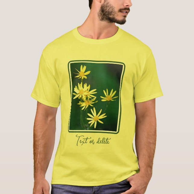 Camiseta Delicar Margaridas Amarelas Selvagens Personalizad (Frente)