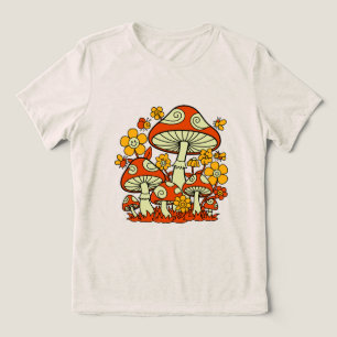 Camiseta Delícia de Jardim de Cogumelos Groovy