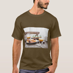 Camiseta Deliciosas Vibrações de Café da Manhã
