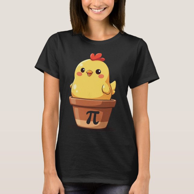 Camiseta Delicioso Frango Torta Dia do Pi Matemática Profes (Frente)
