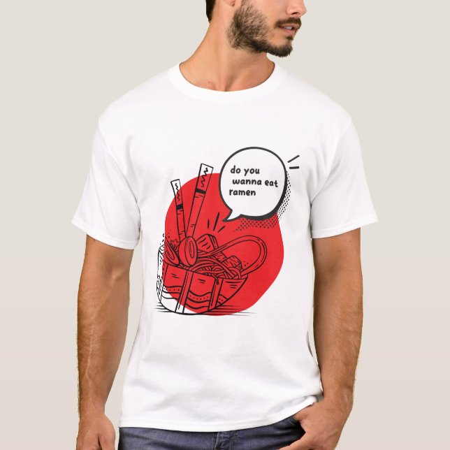 Camiseta Delicioso Ramen Kawaii - Comida Japonesa Divertida (Frente)