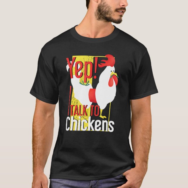 Camiseta Delicioso Sim Eu Falo Com Galinhas (Frente)