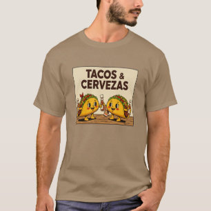 Camiseta Deliciosos Tacos & Cervejas Comida Mexicana Divert