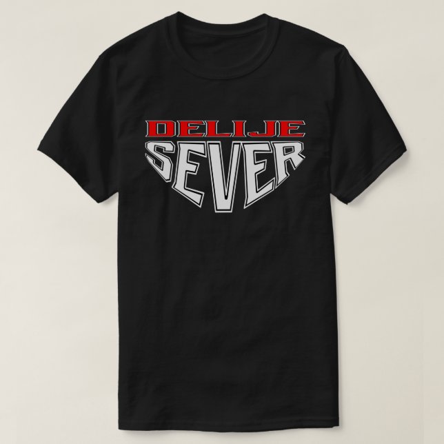 Camiseta Delije Norte - Vermelho e Branco (Frente do Design)