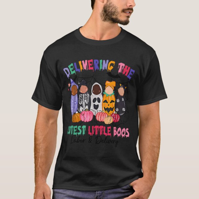 Camiseta Delivering The Cutest Boos Labor And Delivery Hall (Frente)
