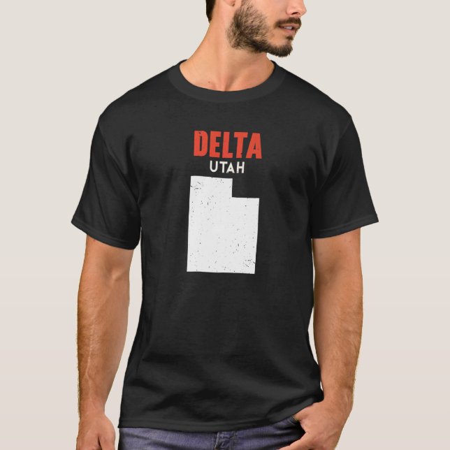 Camiseta Delta Utah EUA State America Viagem Utahan (Frente)