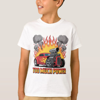 Camiseta Demais Poder - Desenho Retro de Carro Musculoso Ho