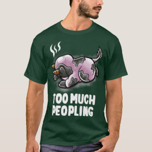 Camiseta Demasiada Fazenda De Vaca De Vaca Dormindo