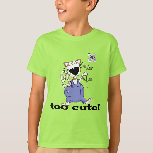 Camiseta demasiado bonito e presentes do gato do (Frente)