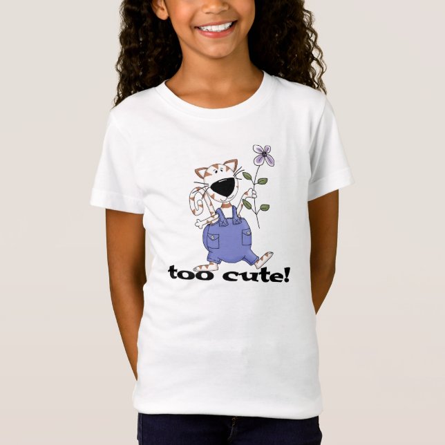 Camiseta demasiado bonito e presentes do gato do (Frente)