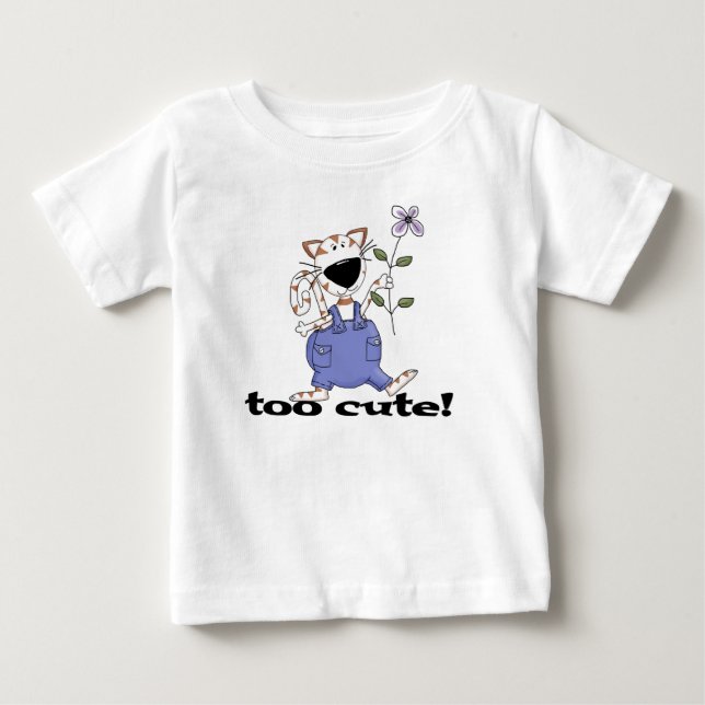 Camiseta demasiado bonito e presentes do gato do (Frente)