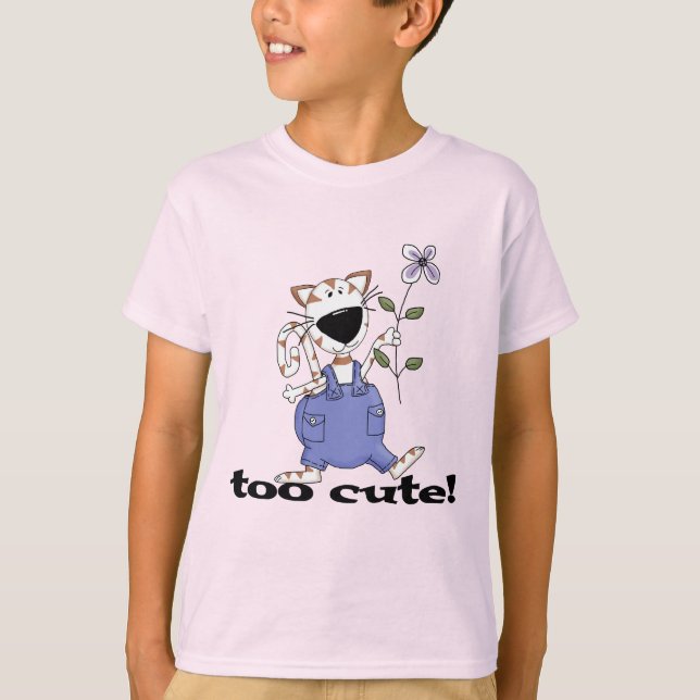Camiseta demasiado bonito e presentes do gato do (Frente)