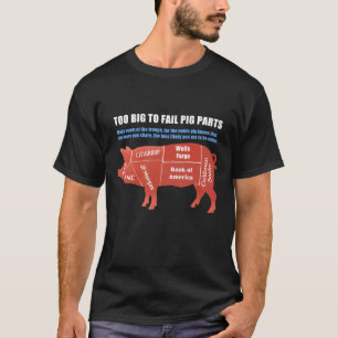 Camiseta Demasiado grande para falhar as peças do porco
