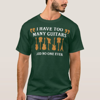 Camiseta Demasiados GuitaristasGuitarista Engraçado Oferece