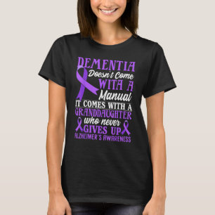 Camiseta Demência Alzheimer Conscientização Fita Roxa Avó