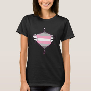 Camiseta Demigirl Flag Chest Dentro Demigirl Pride Demi Gir