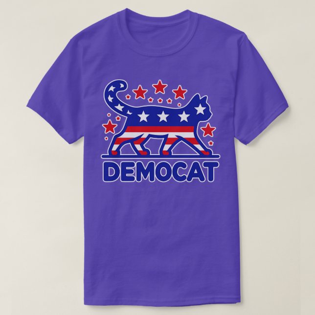 Camiseta DEMOCAT Cat Ladies Para 2024 V2 (Frente do Design)