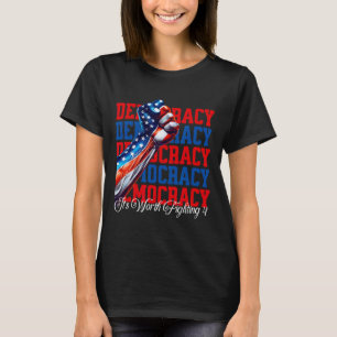 Camiseta Democracia anti-Trump Vale a Pena Lutar 4