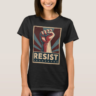 Camiseta Democracia Sem Interferência - Resistir - Punho Vi