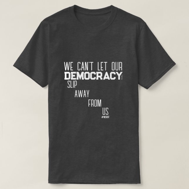 Camiseta Democracia (Slip Away) - Um MisterP Shirt (Frente do Design)