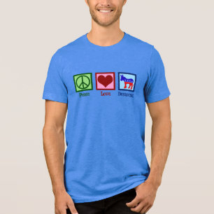Camiseta Democrata de paz e amor