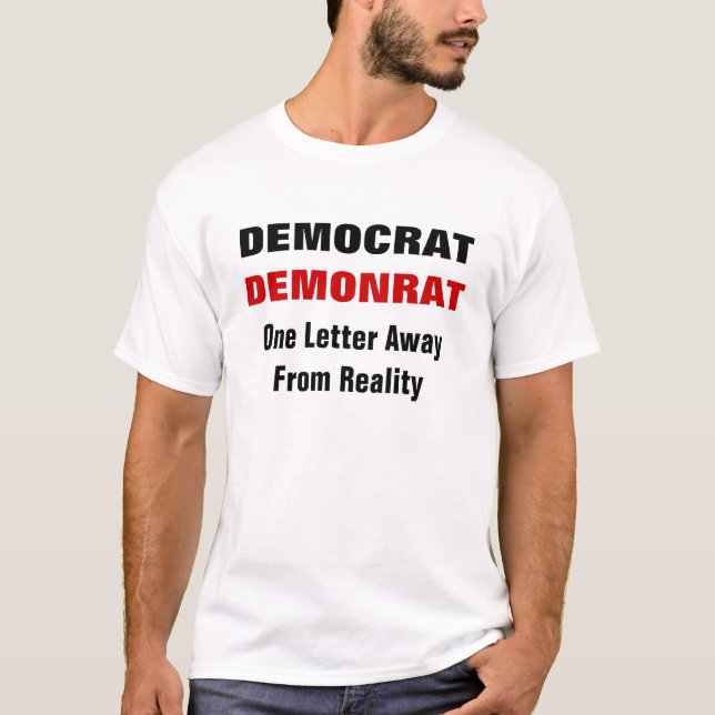 CAMISETA DEMOCRATA, DEMONRAT, (Frente)