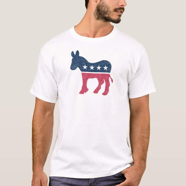 Camiseta Democrata Donkey Vintage desapontado (Frente)