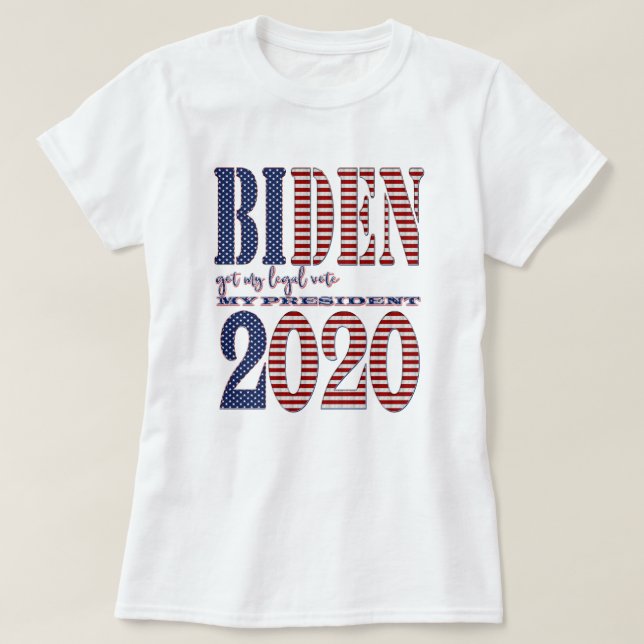 Camiseta Democrata Joe Biden 2020 conseguiu meu voto legal  (Frente do Design)