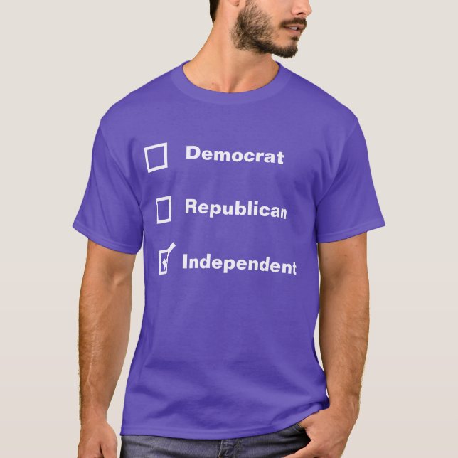 Camiseta Democrata Republicano Independente Marca de Verifi (Frente)