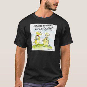 Camiseta Democratas Cachorro Amarelo Engraçado