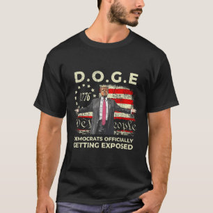 Camiseta Democratas-Cães A Exporem-Se Oficialmente Trump 2