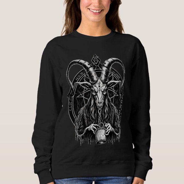 Camiseta Demon Baphomet  Occult Gothic and Witchcraft (Frente)