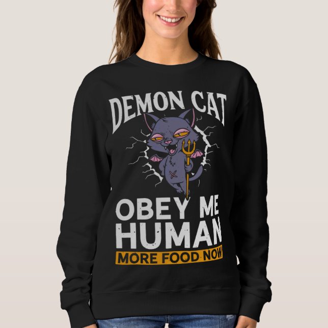 Camiseta Demon Cat  Satanic Witchcraft Baphomet Gothic Occu (Frente)