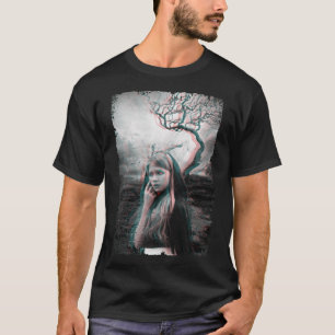 Camiseta Demon Girl assustadora Satanismo estético Dark Art
