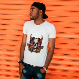 Camiseta Demon Japonês Hannya Skull Fusion