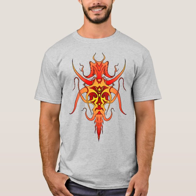Camiseta Demon Tribal Tattoo Design (Frente)