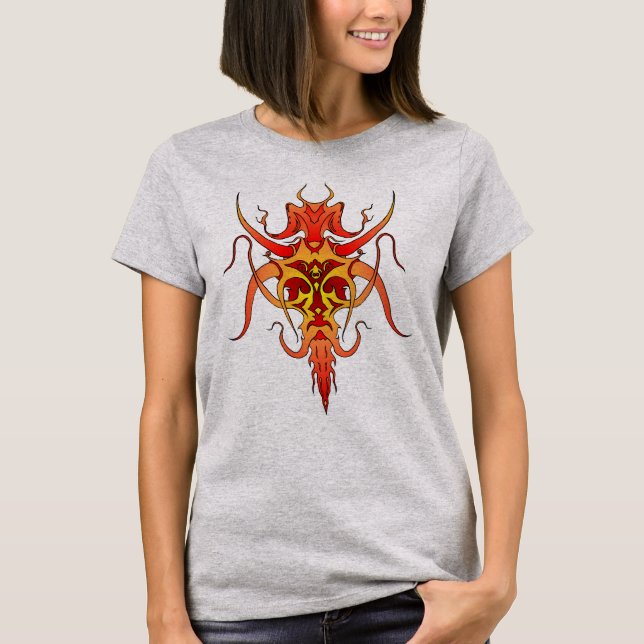 Camiseta Demon Tribal Tattoo Design (Frente)