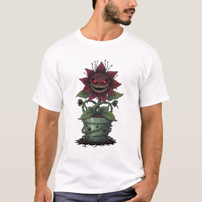 Camiseta Demonic Bloodbloom in Cursed Pot (Frente)