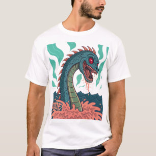 Camiseta Demonic Loch Ness Monster - Um Pesadelo do D