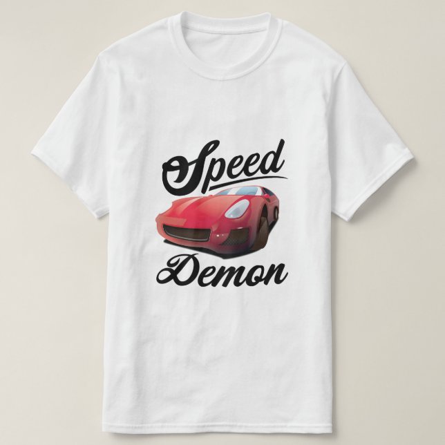 Camiseta Demônio de velocidade (Frente do Design)