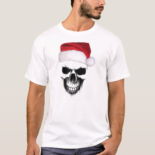 Camiseta Demónio do Xmas de Papai Noel (Frente)