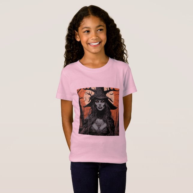Camiseta demônio feminino gótico (Frente Completa)