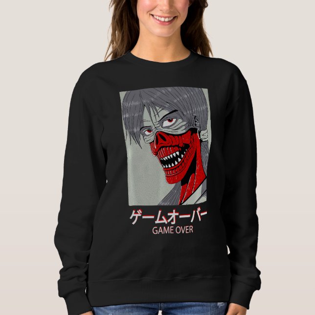 Camiseta Demônio Gráfico Harajuku Estético Tóquio 1 (Frente)