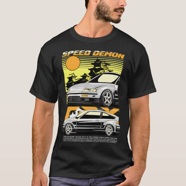 Camiseta Demônio Honda Crx Speed (Frente)
